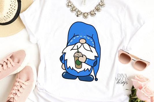 SVG | Farmhouse Frappe Coffee Gnome | Cutting File | Iced | Summer Spring | Vinyl Stencil HTV | Sign Shirt Tumbler Cup | Clipart | png jpg