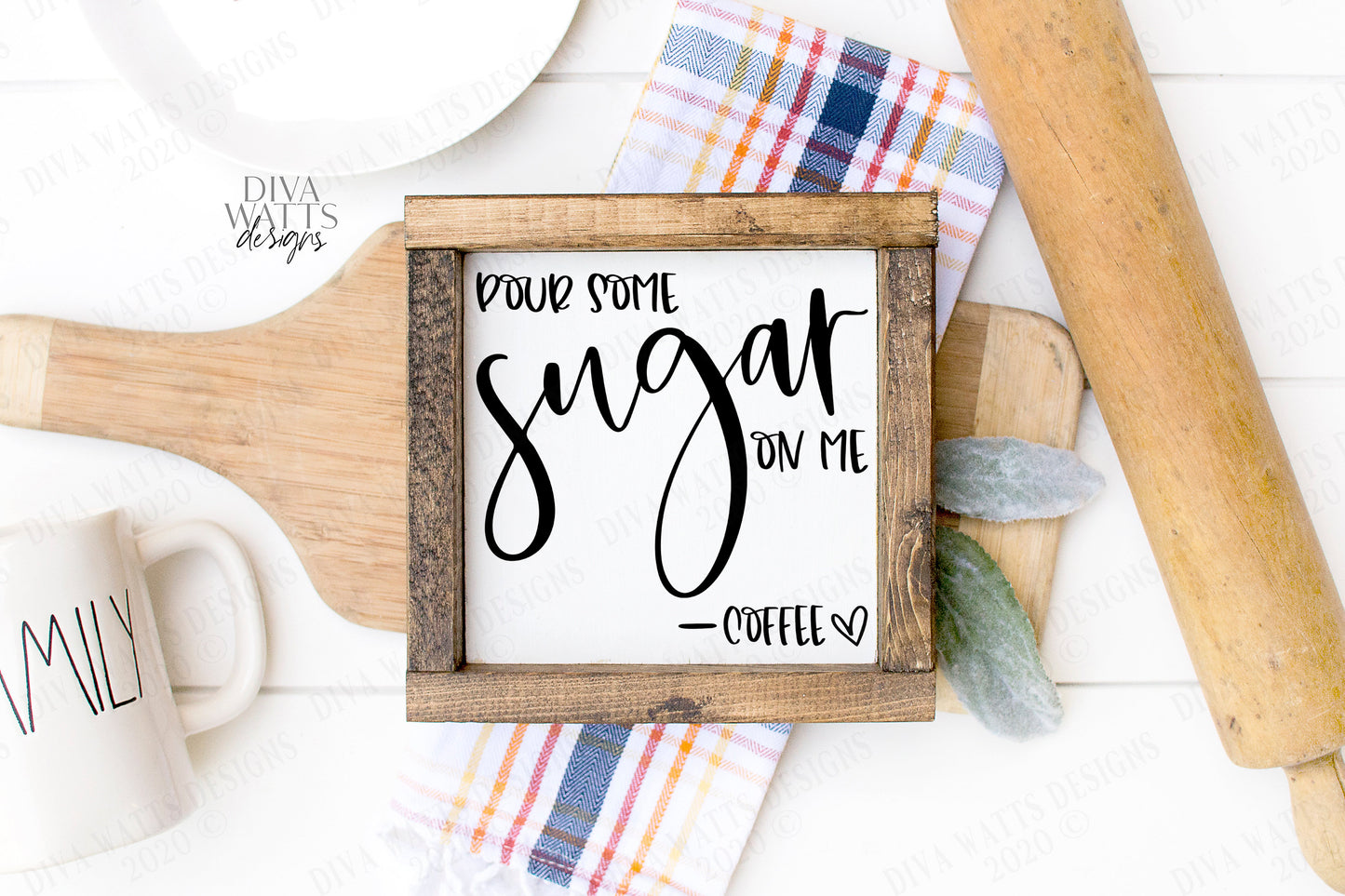 SVG | Pour Some Sugar On Me - Coffee | Cutting File | Love Heart | Kitchen Bar Humor Farmhouse Sign | Vinyl Stencil HTV | png eps jpg pdf