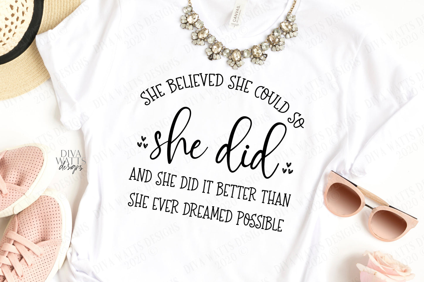 SVG | She Believed She Could So She Did | Cutting File | Inspirational Motivational | Vinyl Stencil HTV | Sign Shirt | Better | pdf png eps