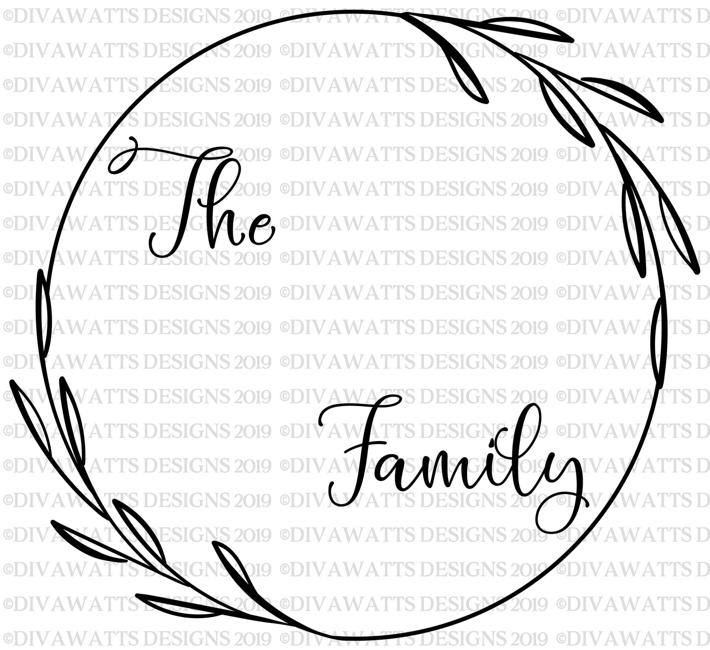 SVG Family Monogram Sign | Cutting File | Last Name | Add Your Text & Font | Customize Personalize | Vinyl Stencil HTV Instant Download PNG