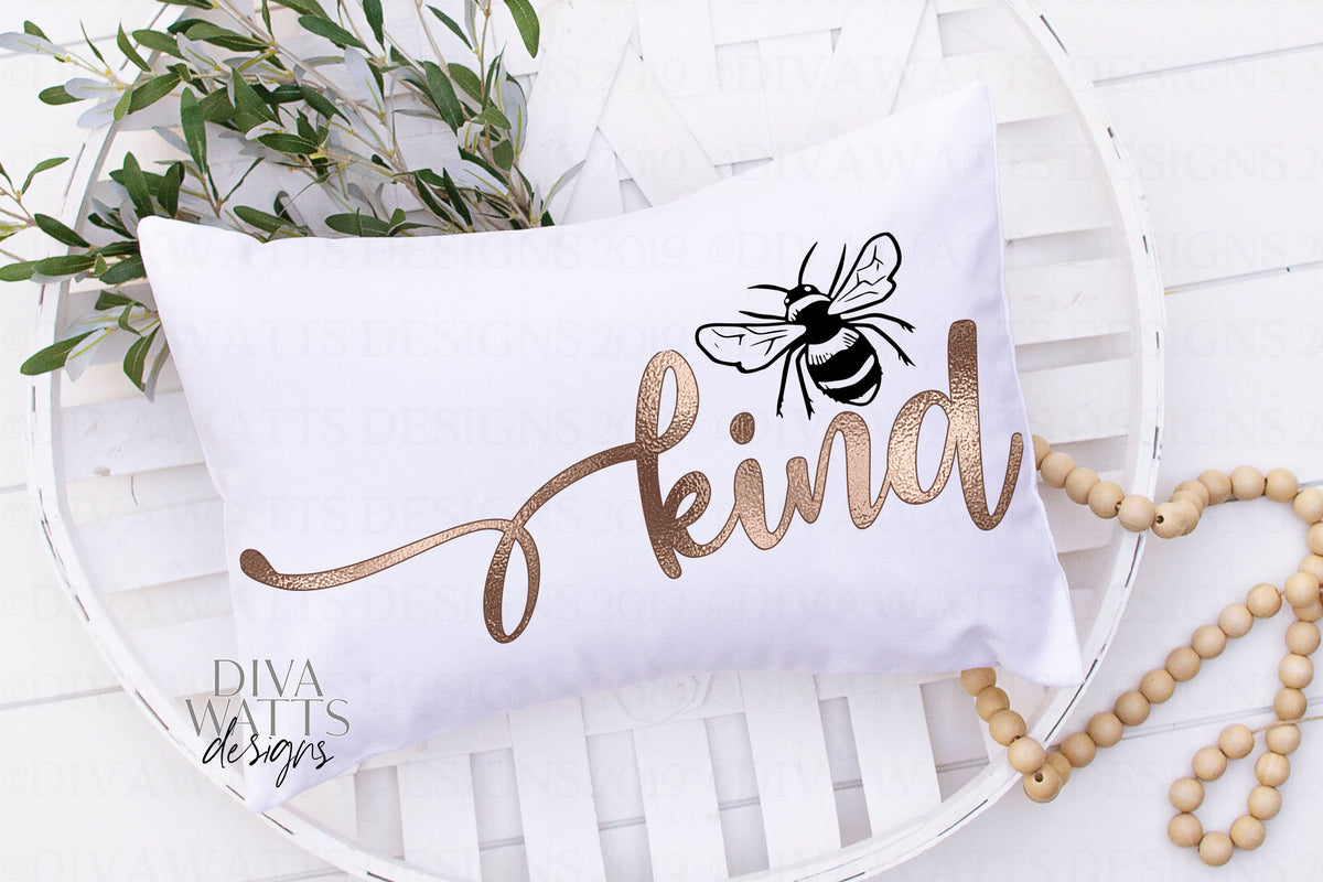 SVG | Bee Kind | Cutting File | Always Be Kind | Honey Bee | Farmhouse Kitchen | Cut File | Vinyl Stencil HTV | Sign Pillow | PNG eps jpg