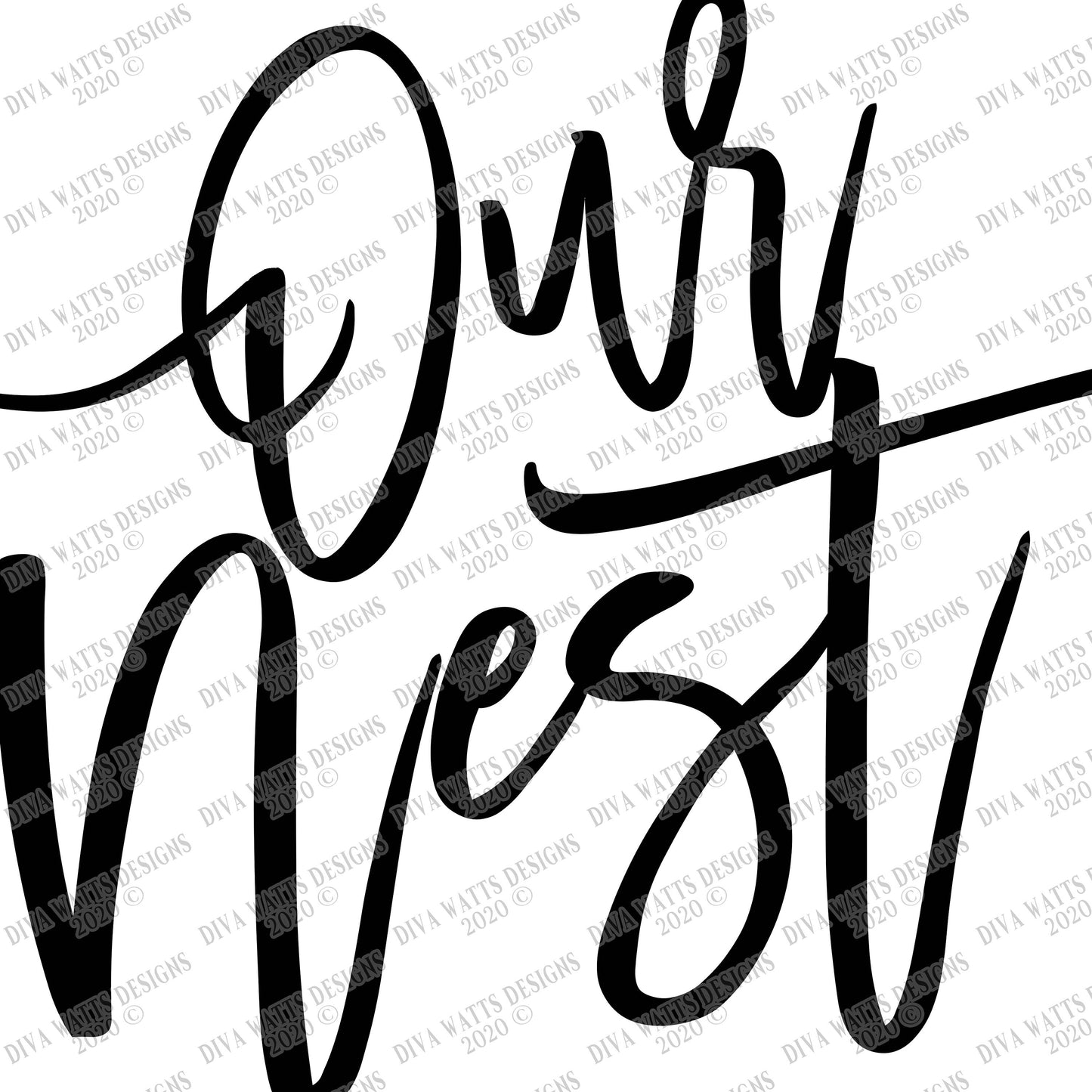 SVG Our Nest | Cutting File | Farmhouse Sign Decor | Instant Download | DXF PNG eps | Vinyl Stencil | Rustic | Oversized Rough & Clean Text