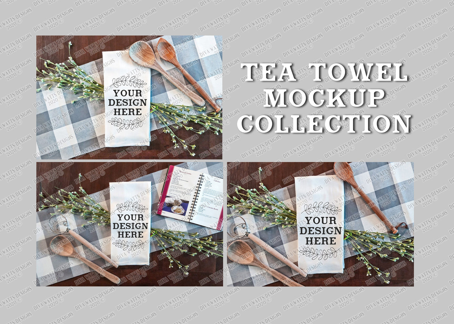 Mock-Up | Farmhouse  | Kitchen Tea Towel | Bundle Collection | Flour Sack | Styled Photography | Flat Lay | JPG | 3:2 Ratio |