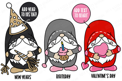 SVG | Holiday Gnome Collection | Cutting File | Gnomes Set | Laser Cutter | Clipart | Vinyl Stencil HTV | Easter 4th of July Military | EPS