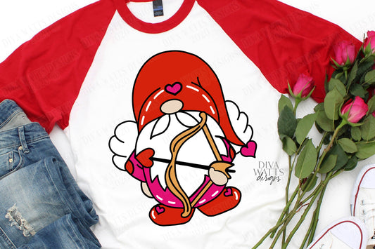 SVG | Cupid Valentine's Gnome | Cutting File | Valentine Day Shirt Sign Tumbler More | Vinyl Stencil HTV | Layered | png eps jpg pdf | heart