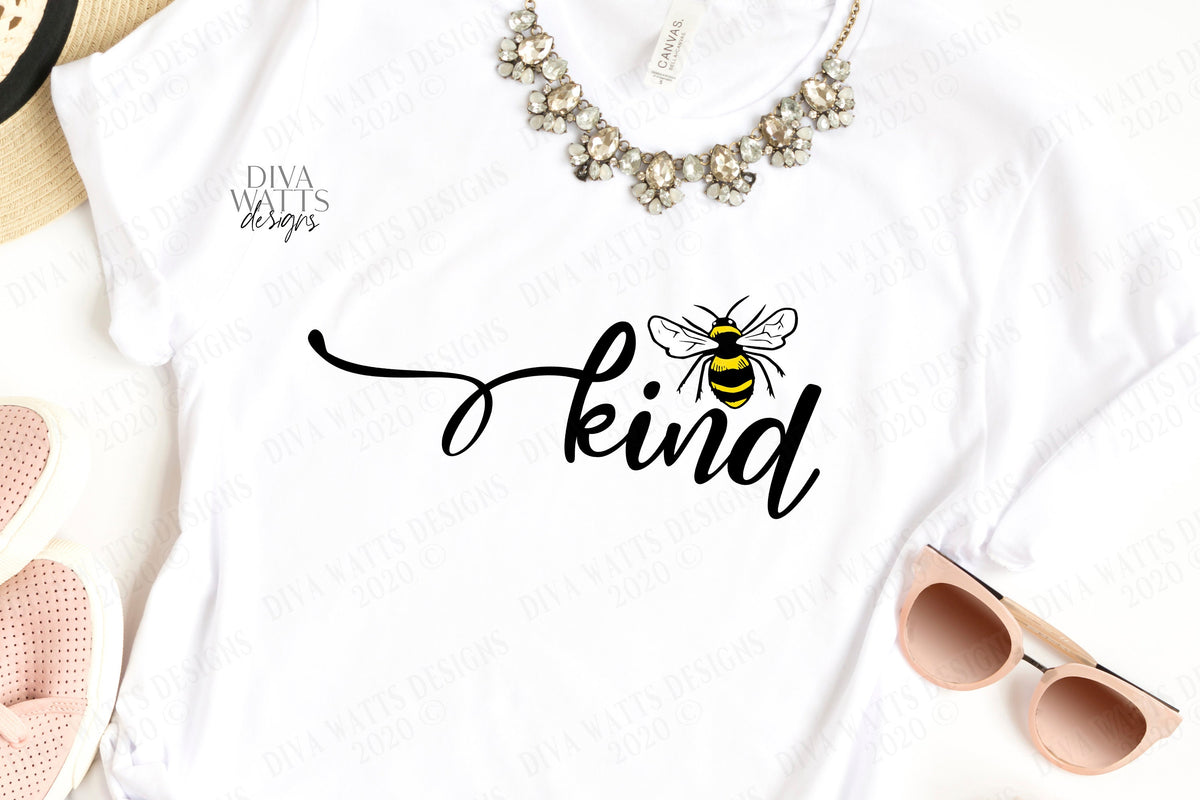 SVG | Bee Kind | Cutting File | Always Be Kind | Honey Bee | Farmhouse Kitchen | Cut File | Vinyl Stencil HTV | Sign Pillow | PNG eps jpg