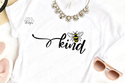 SVG | Bee Kind | Cutting File | Always Be Kind | Honey Bee | Farmhouse Kitchen | Cut File | Vinyl Stencil HTV | Sign Pillow | PNG eps jpg