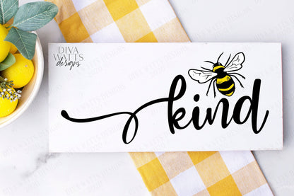 SVG | Bee Kind | Cutting File | Always Be Kind | Honey Bee | Farmhouse Kitchen | Cut File | Vinyl Stencil HTV | Sign Pillow | PNG eps jpg
