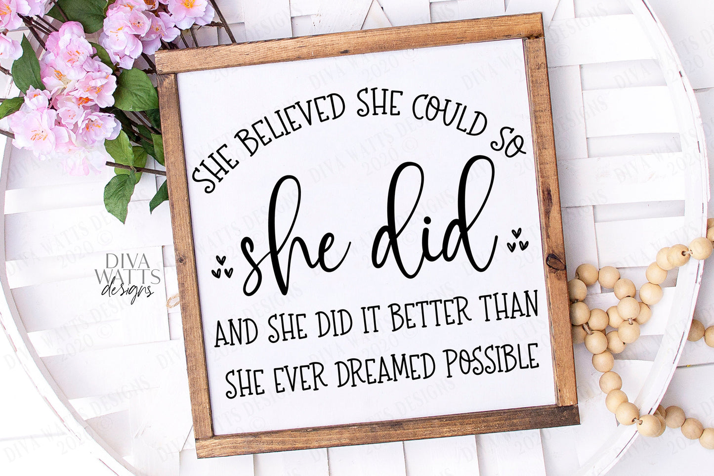 SVG | She Believed She Could So She Did | Cutting File | Inspirational Motivational | Vinyl Stencil HTV | Sign Shirt | Better | pdf png eps