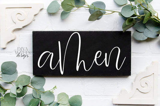 SVG | Amen | Cutting File | Christian Religious | Simple Farmhouse Style Sign | Cut File | Vinyl Stencil HTV | png eps jpg pdf | mug shirt