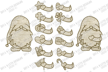 SVG | Build A Gnome | Cutting File | Laser Cricut Silhouette | Sign Shirt | Vinyl Stencil HTV Wood | Holiday Bundle Set png ai jpg | Gnomes