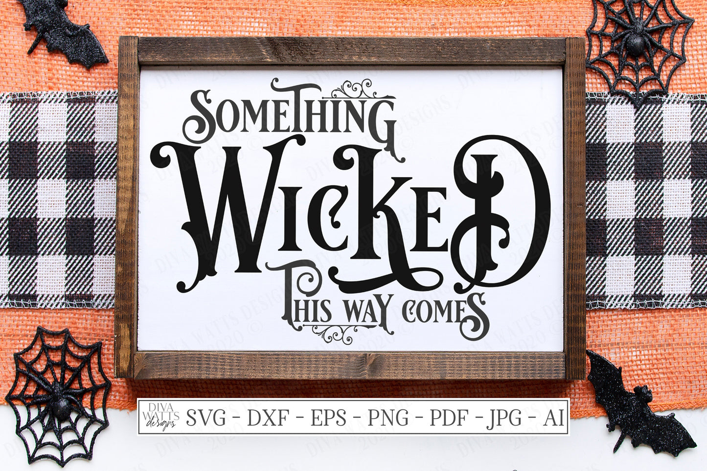 SVG | Something Wicked This Way Comes | Cutting File | Spooky Creepy Halloween | Vintage Sign | Vinyl Stencil HTV | DXF eps jpg png | Fall