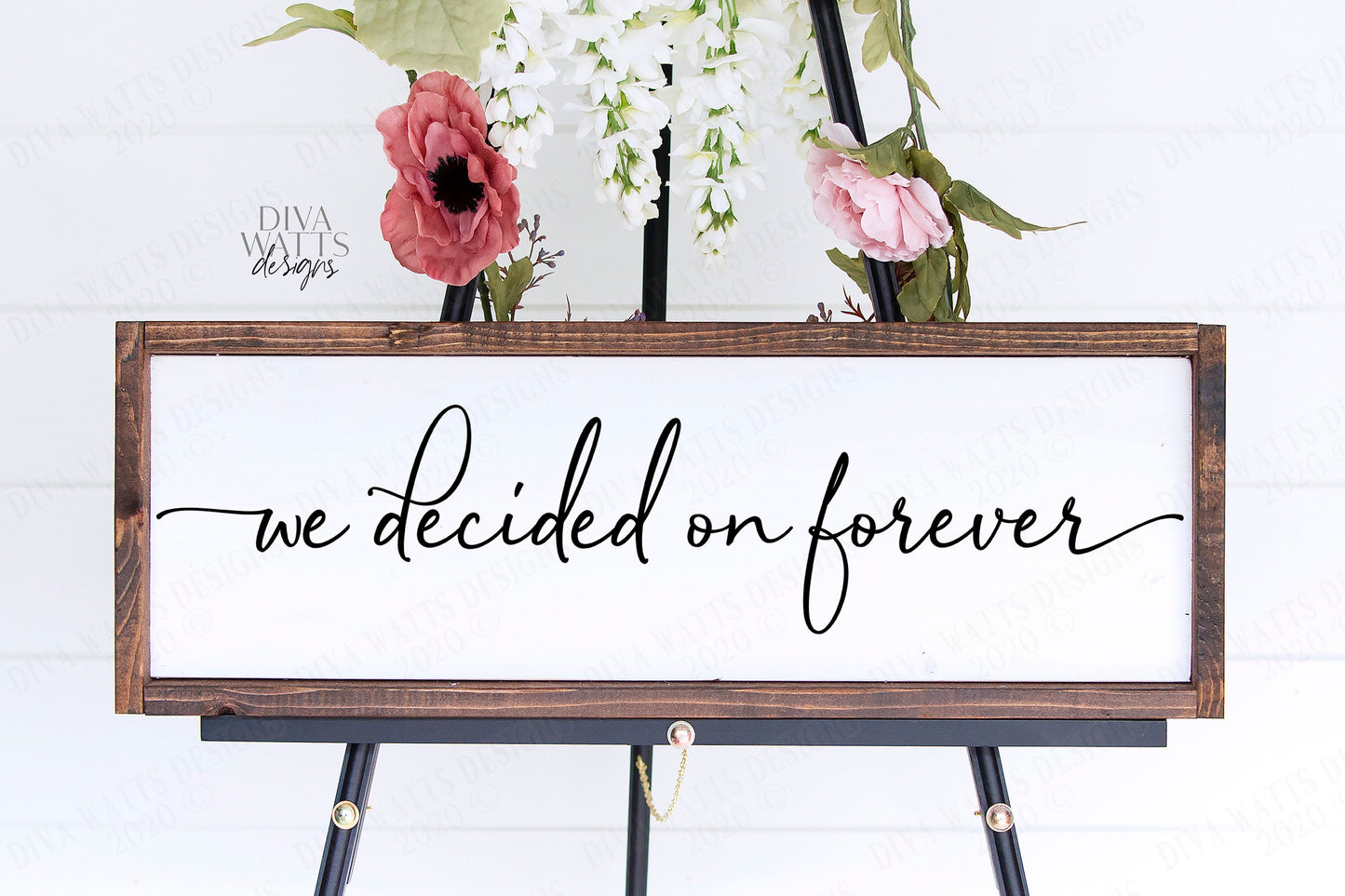 SVG | We Decided On Forever | Cutting File | Wedding Anniversary Valentine's Day Love | Farmhouse Sign | Vinyl Stencil HTV | PNG jpg pdf