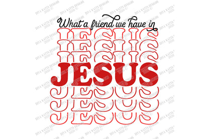 SVG | What A Friend We Have In Jesus | Cutting File | Stacked Mirrored Font Text | Christian Hymn | Shirt  Vinyl Stencil HTV DXF | Hymn Song