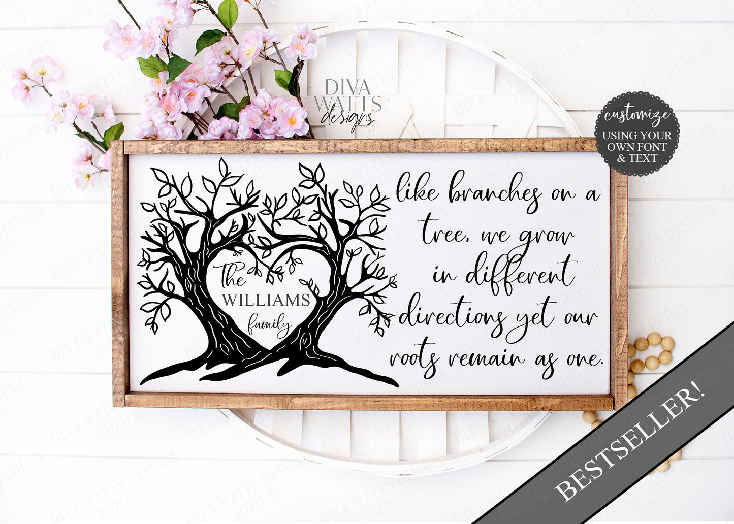 Like Branches On A Tree SVG | Family Tree Customizable Design For Sign