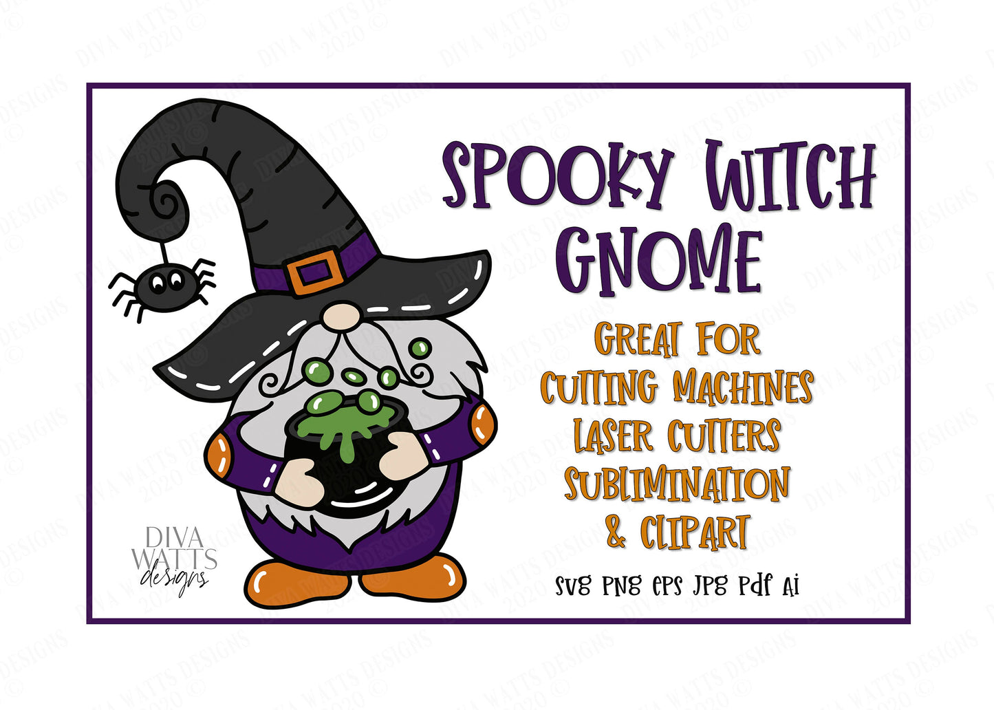 Witch Gnome SVG | Halloween Gnome