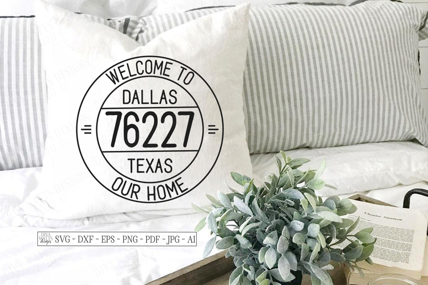 SVG | Vintage Postmark Customize Zip Code | Cutting File | City State | Farmhouse Rustic Industrial | eps ai | Vinyl Stencil HTV | Sign