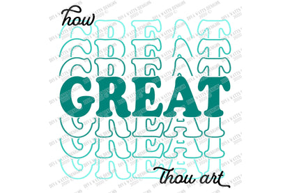 SVG | How Great Thou Art | Cutting File | Stacked Mirrored Font Text | Christian Hymn Song | Shirt Tote Sign | Vinyl Stencil HTV | DXF Soul