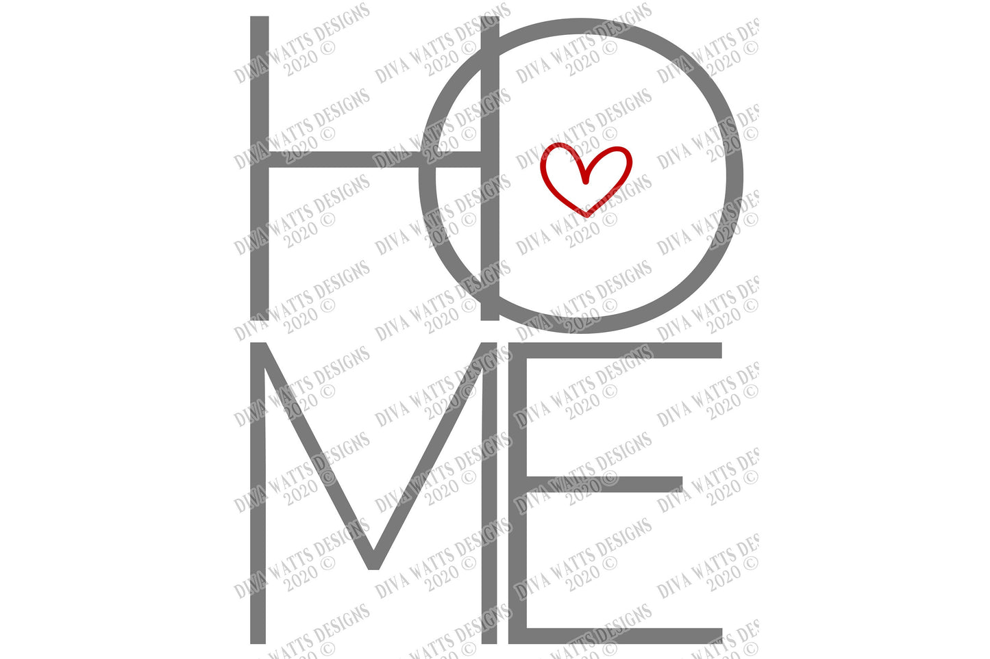 SVG | HOME | Cutting File | Oversized Modern Farmhouse | Overlapping | Heart | Vinyl Stencil HTV | Rustic  | dxf eps jpg