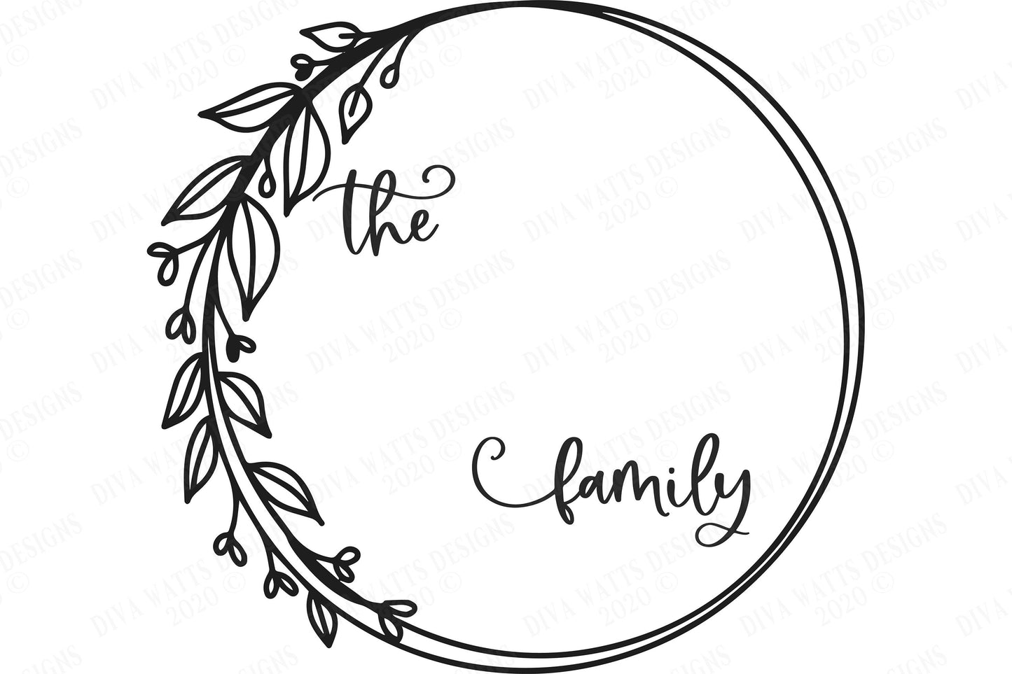 SVG Family Monogram Sign | Cutting File | Last Name | Add Your Text & Font | Customize Personalize | Vinyl Stencil HTV Instant Download PNG