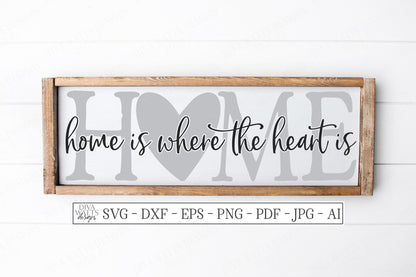 SVG | Home Sweet Home | Cutting File | Vinyl Stencil HTV | Farmhouse Rustic Sign | Greeting | Front Porch | Door | Mat | eps dxf | Script