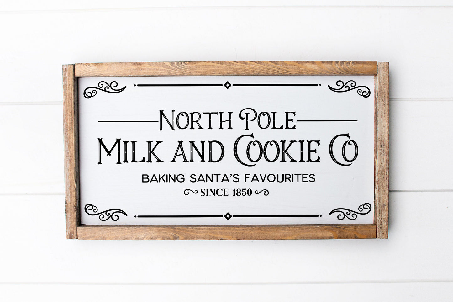 North Pole Milk and Cookie Co Baking Santa's Favorites | Christmas Cutting File and Printable | SVG DXF and More | UK Version Included!