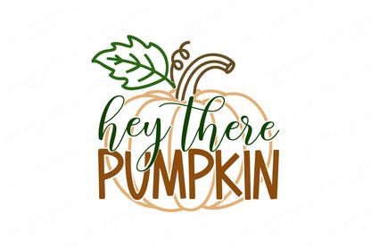 Hey There Pumpkin | Fall Cutting File | Autumn Sign | Circle Square Sign | DXF SVG and More | Glowforge | Cricut | Silhouette and More!