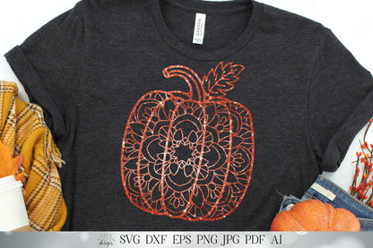 Mandala Pumpkin | Fall Autumn Design | Shirt SVG | Sign SVG | Cutting Files and Printable | DXF and More | Thanksgiving Design