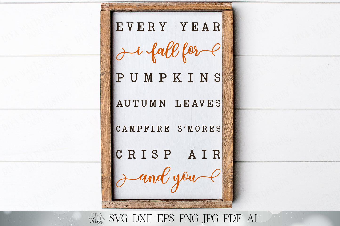 Every Year I Fall For Pumpkins Autumns Leaves Campfire S'mores Crisp Air and You | Fall Autumn Cutting File | SVG DXF and More!