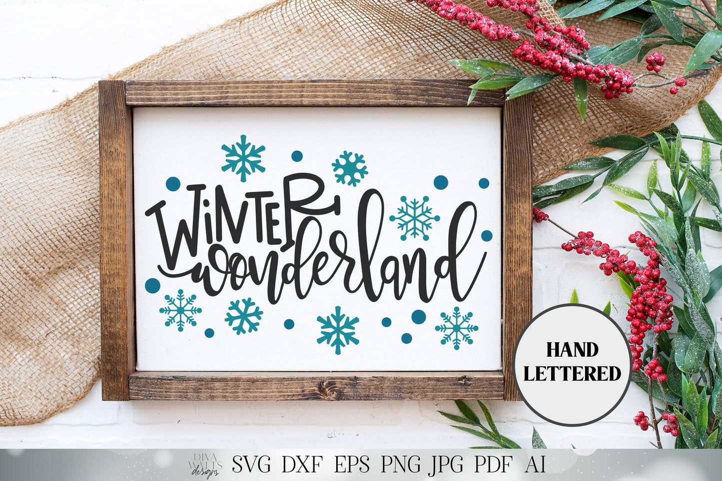 Winter Wonderland | Handlettered SVG | Cricut SVG | Christmas SVG | Holiday svg | Printable and More