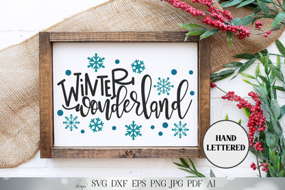 Winter Wonderland | Handlettered SVG | Cricut SVG | Christmas SVG | Holiday svg | Printable and More