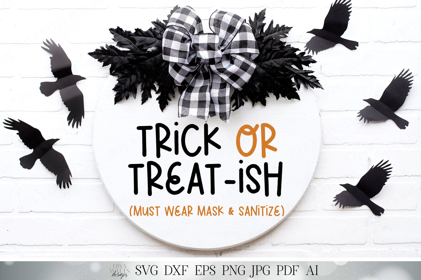 Trick or Treat-ish SVG | Trick or Treat Halloween Sign SVG | Fall SVG | Welcome svg | Front Door svg | Humor Sign