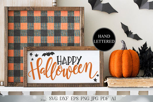 Happy Halloween | Hand Lettered SVG | Fall Design | Printable | DXF and More!