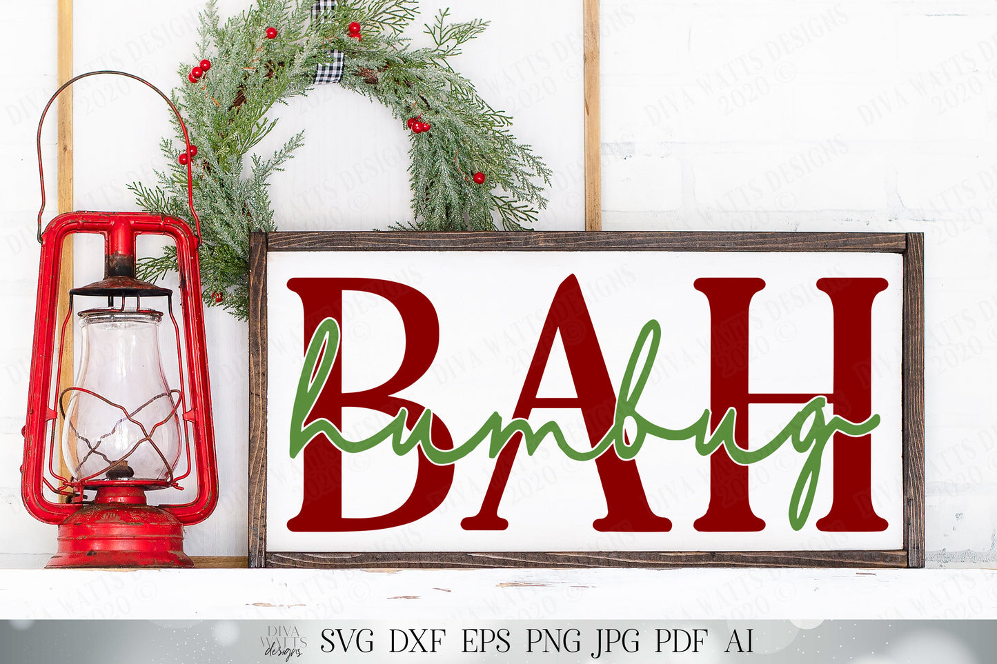 Bah Humbug SVG | Christmas SVG | Funny SVG | dxf and more! | Printable