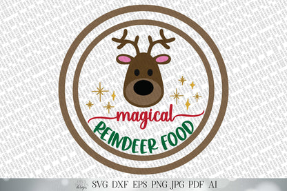 Reindeer Food SVG | Reindeer SVG | Christmas SVG | Reindeer Snack svg | dxf and more! | Create Stickers & More