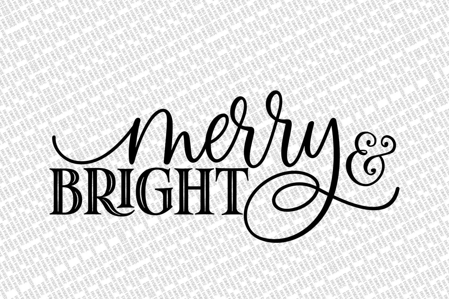 Merry & Bright SVG | Christmas SVG | Christmas Tree SVG | Farmhouse svg | dxf and more! | Printable