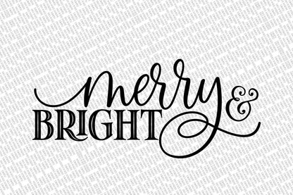 Merry & Bright SVG | Christmas SVG | Christmas Tree SVG | Farmhouse svg | dxf and more! | Printable