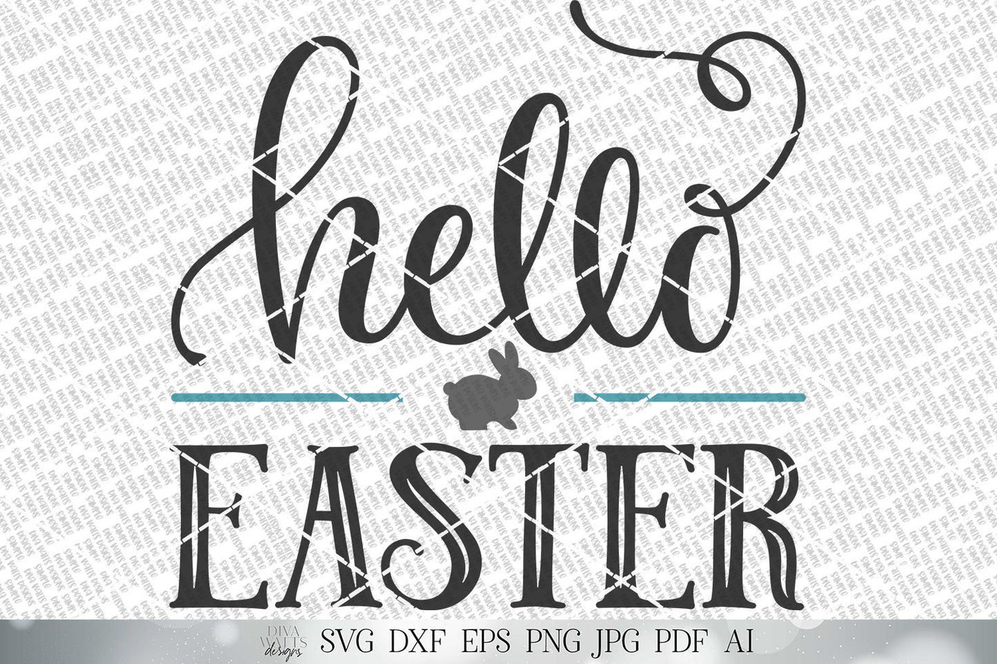Hello Easter SVG | Farmhouse Round Sign SVG | Welcome SVG | dxf and more! | Printable