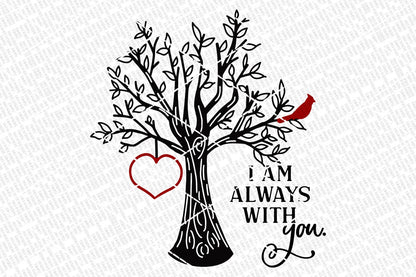 I Am Always With You SVG | Red Cardinal Memorial Design
