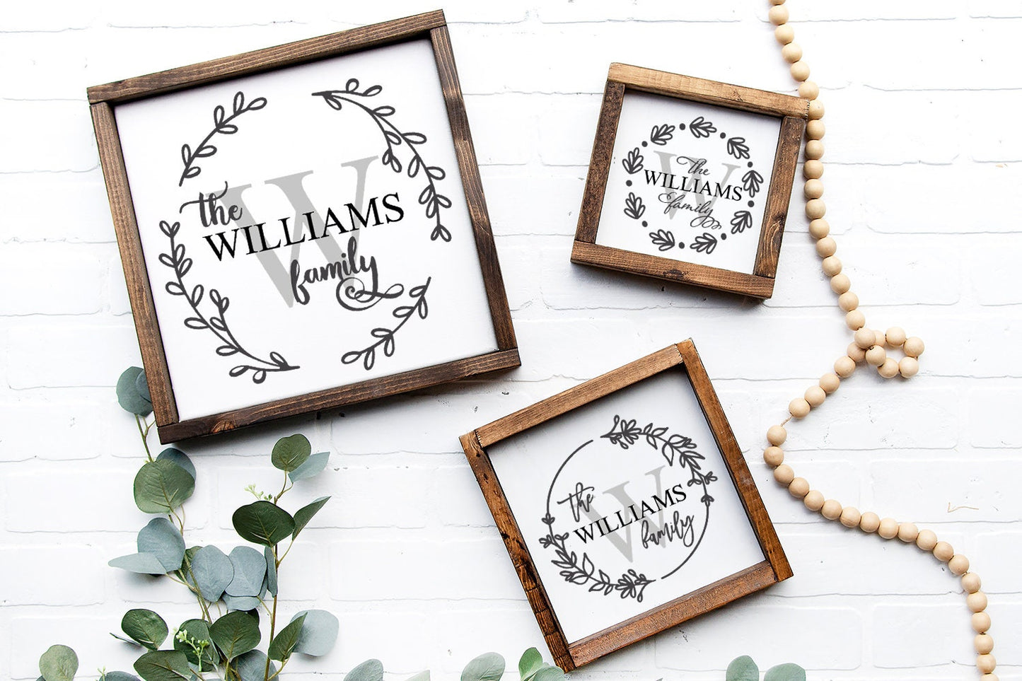 Round Monogram Sign Making Bundle | Farmhouse Sign Bundle | SVG Bundle | dxf and eps included! | Glowforge SVG