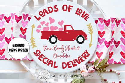 Loads Of Love SVG | Valentine's Day SVG | Farmhouse Truck Sign | dxf and more