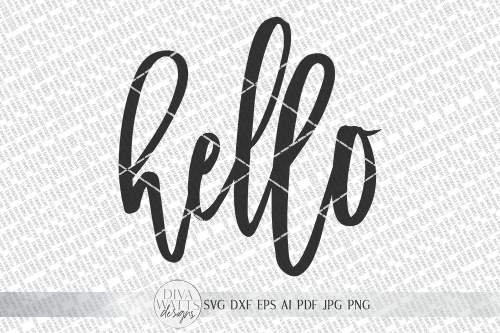 Hello SVG | Modern Farmhouse Round Sign SVG | dxf and more!