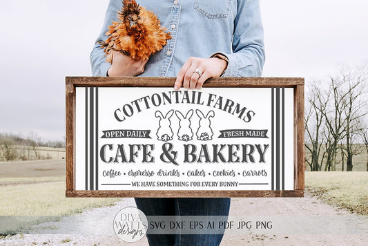 Cottontail Farms Easter SVG | Farmhouse Bunnies Sign | dxf and more