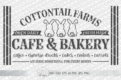 Cottontail Farms Easter SVG | Farmhouse Bunnies Sign | dxf and more