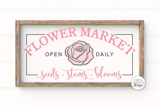 Flower Market SVG | Farmhouse Sign | DXF and More