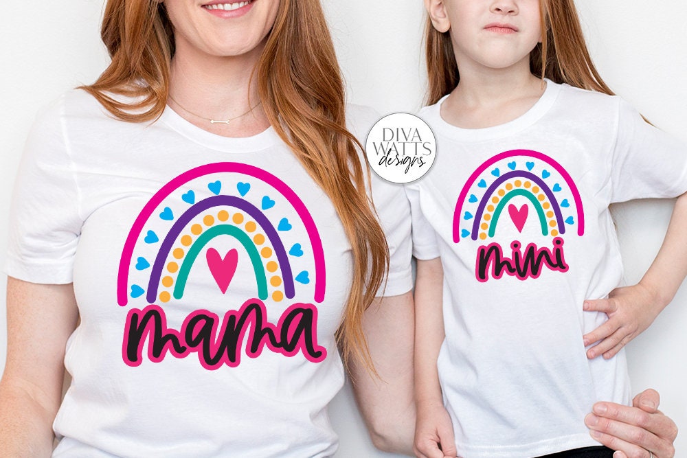 Mama / Mini SVG Set | Mother's Day Matching Shirt Design | dxf and More