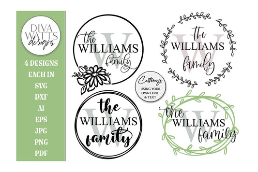Monogram Mini SVG Bundle | 4 Designs
