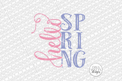 Hello Spring SVG | Farmhouse Sign | DXF and More