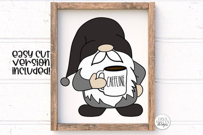 SVG Coffee Gnome 2 | Cutting File | Vinyl Stencil HTV | DXF png eps jpg | Shirt Sign | Instant Download | Gnomes | Lumpy Farmhouse Mug
