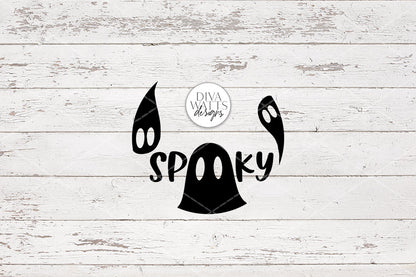 Spooky SVG | Halloween Ghosts Round Sign Design